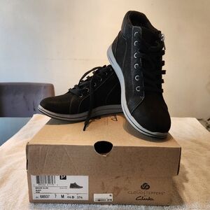 Clarks Black Sneakers High-Top Mesh